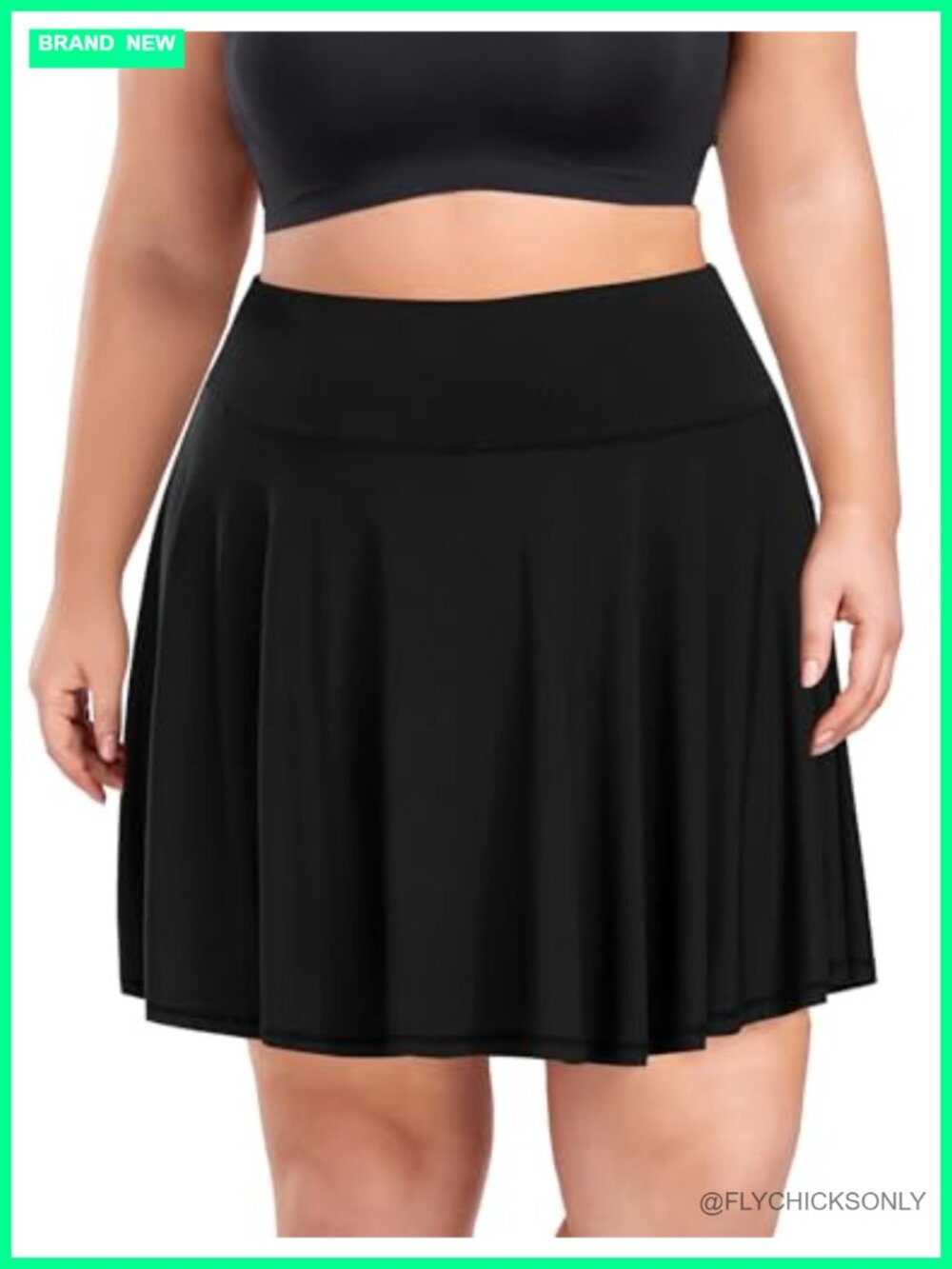 Plus Size Pleated Tennis Skirt with Built-in Shorts, 4 Pockets, High Waisted,